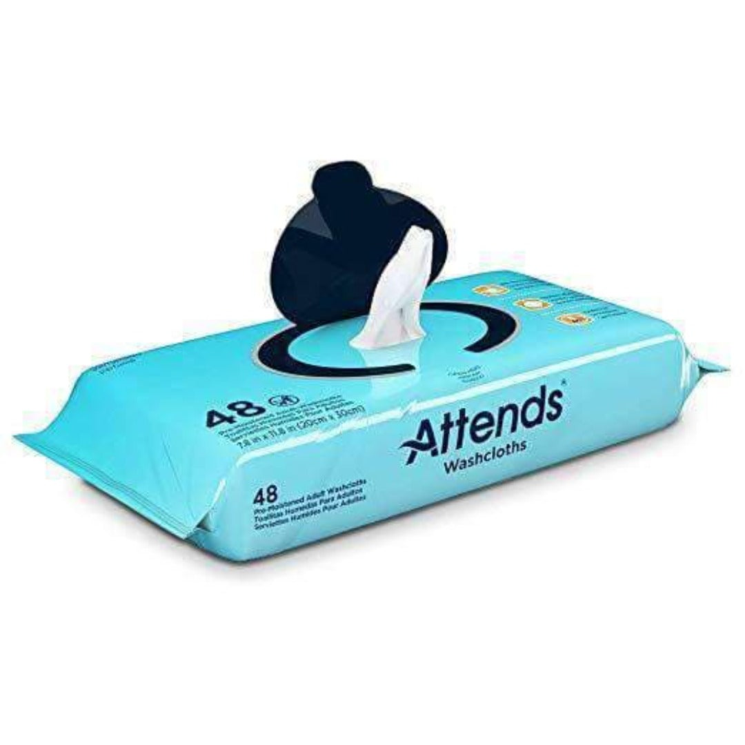 Attends Scented Hypoallergenic Washcloths for Adult Incontinence Care - Latex and Alcohol Free - Case - Senior.com Incontinence