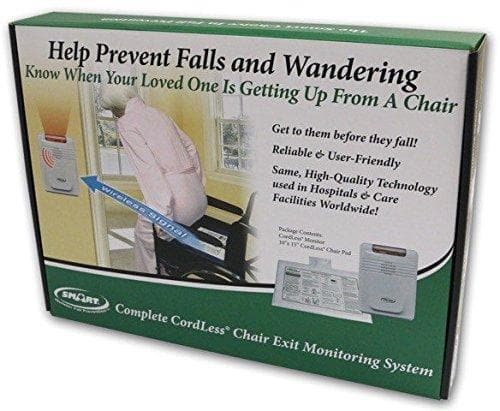 Smart Caregiver Cordless Exit Alarm with Chair Pressure Sensing Pad - 10" x 15" - Senior.com Fall Prevention
