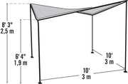 ShelterLogic 10' x 10' Del Ray Gazebo Canopy - Marzipan Tan Water-Resistant and Sun Protection Cover - Senior.com Gazebo
