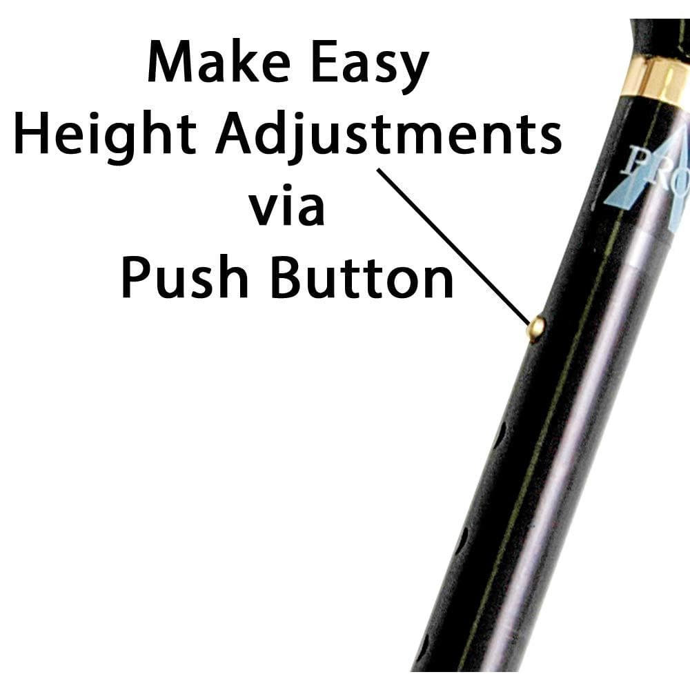 ProBasics Adjustable Folding Cane - Walking Cane For Men and Women - Black - Senior.com Canes