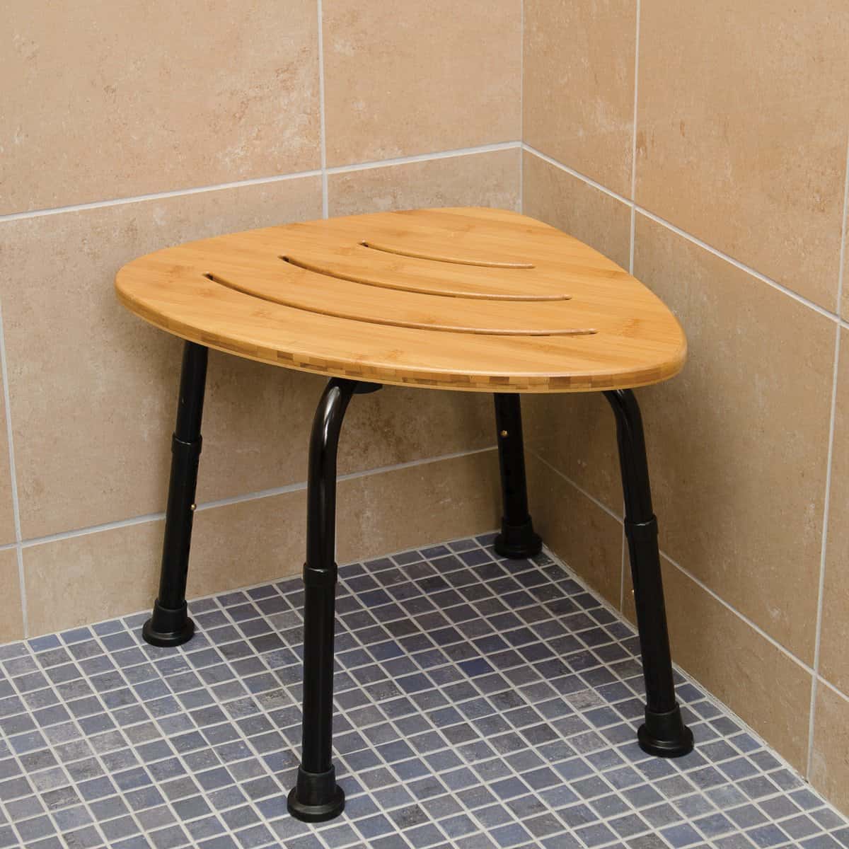 DMI Bamboo Bath Spa Bench and Corner Shower Stool - Senior.com Bath Stool