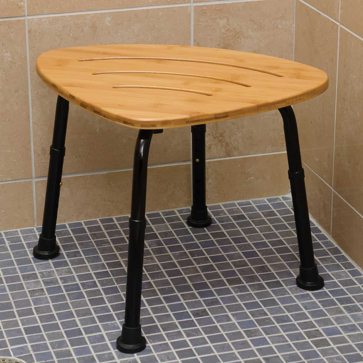 DMI Bamboo Bath Spa Bench and Corner Shower Stool - Senior.com Bath Stool