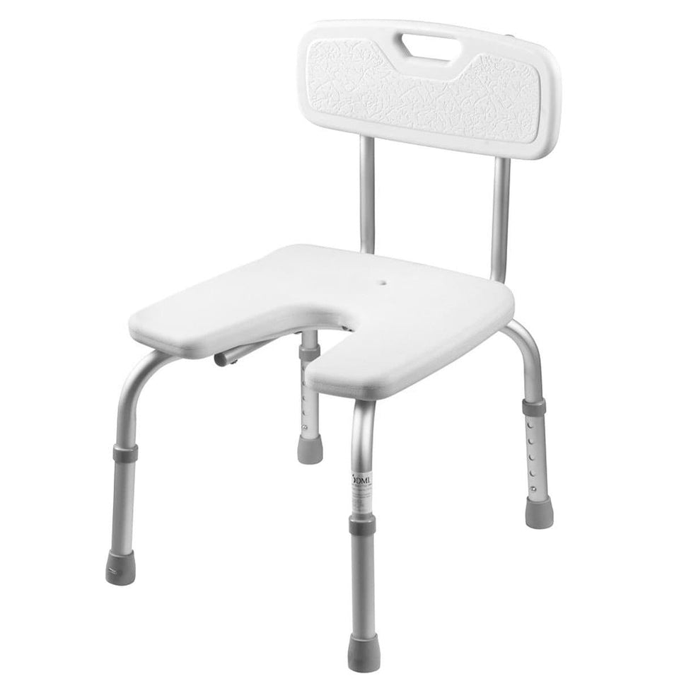 DMI Bath & Shower Chair with UShape Cutout & Slip Resistant Feet
