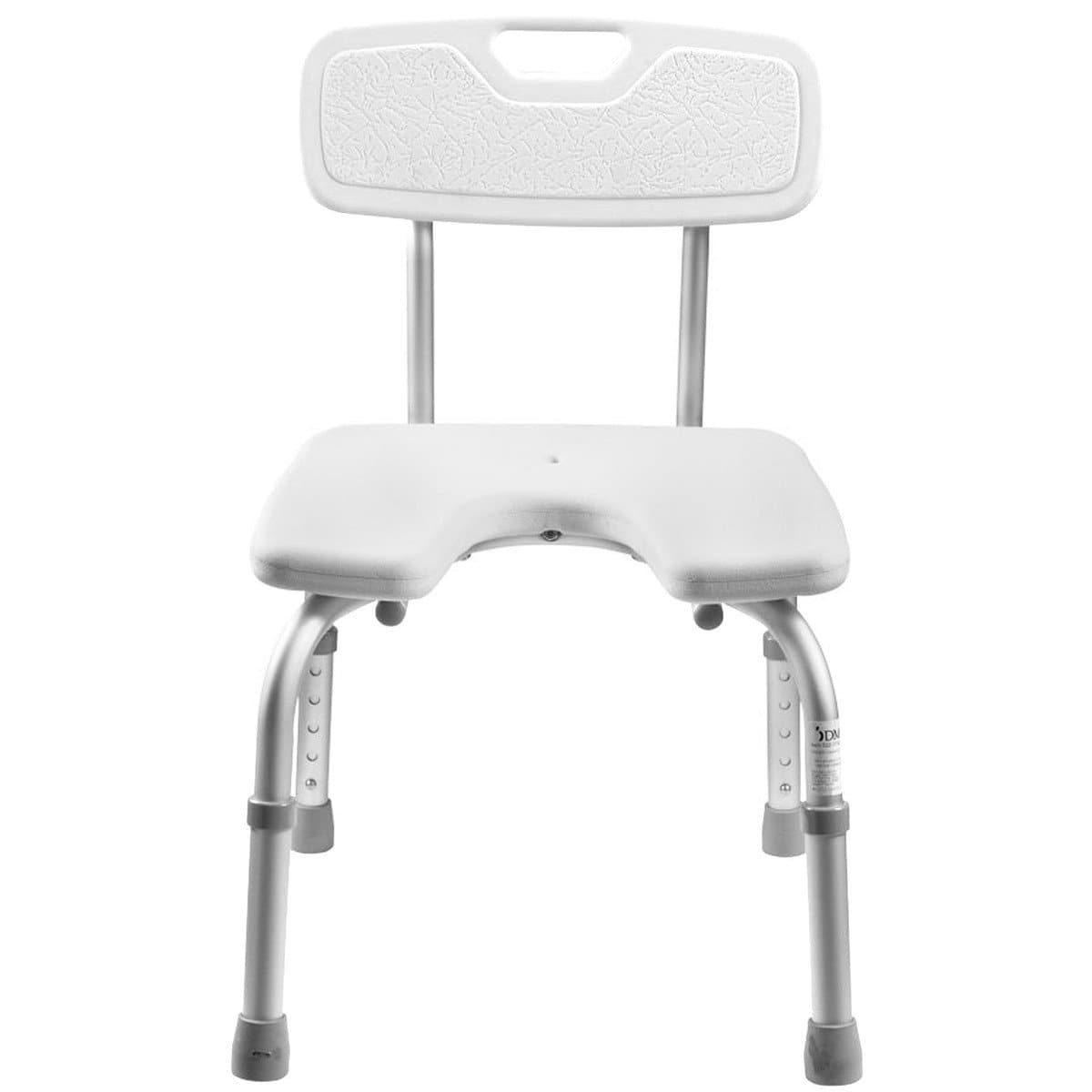 DMI Bath & Shower Chair with UShape Cutout & Slip Resistant Feet