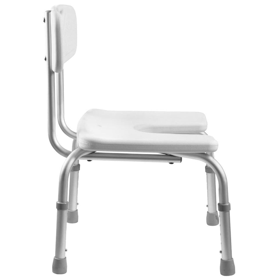 DMI Bath & Shower Chair with UShape Cutout & Slip Resistant Feet