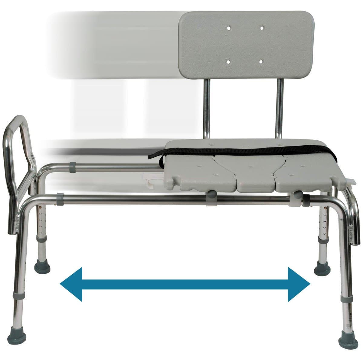 DMI® Sliding Bariatric Transfer Shower Bench with Cut-Out Seat - Senior.com Shower Benches