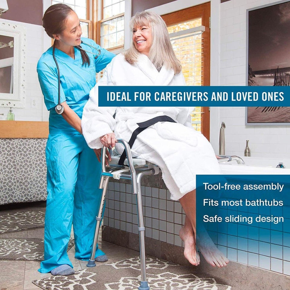 DMI® Sliding Bariatric Transfer Shower Bench with CutOut Seat