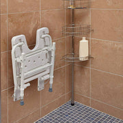 HealthSmart Wall Mount Fold-Away Shower Seat - Senior.com Shower Benches