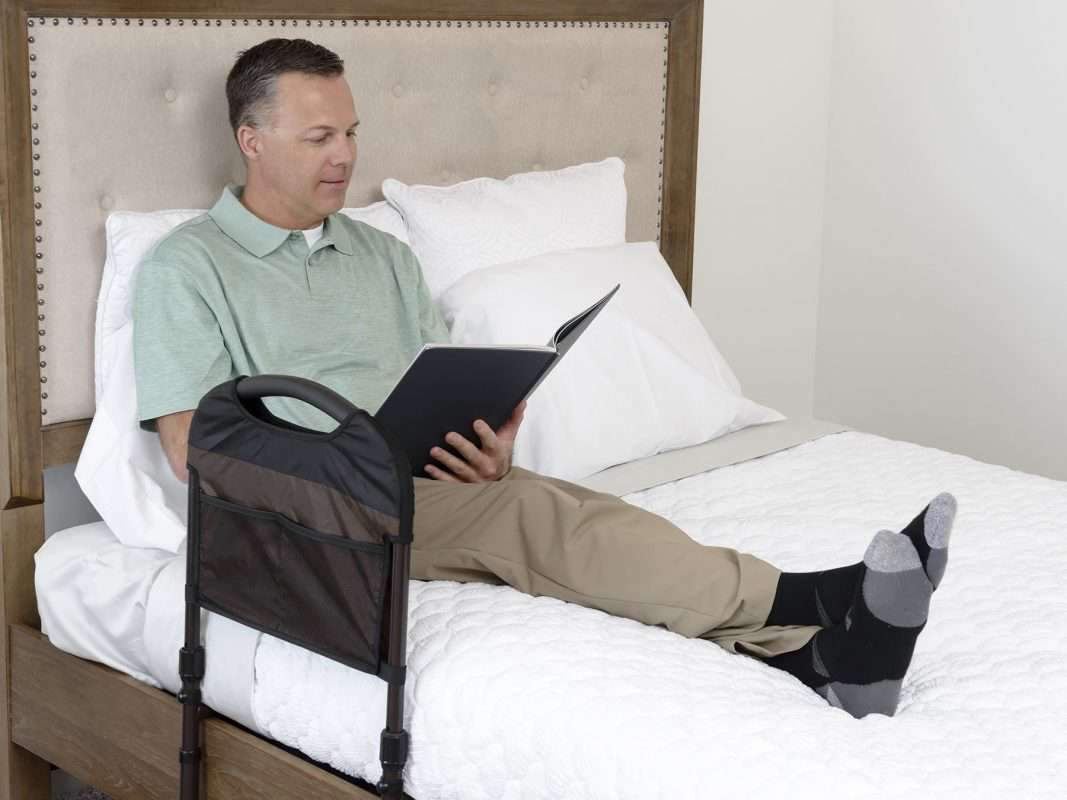 Stander Stable Adult Bed Stable Rail with Cushioned Support Bed Handle - Senior.com Bed Rails