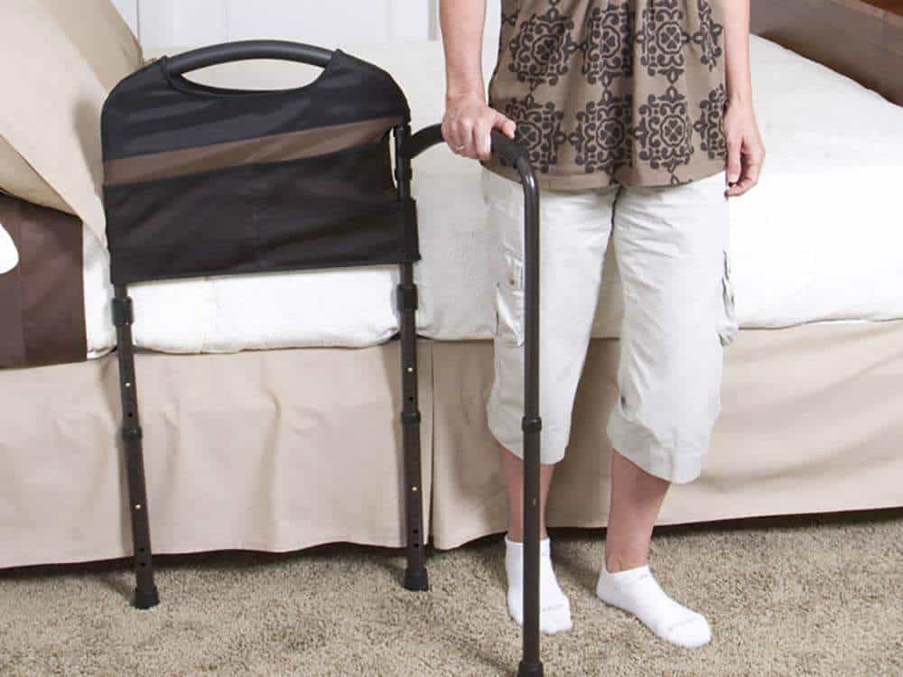 Stander Mobility Home Adult Bed Rail & Cushioned Support Bed Swivel Handle - Senior.com Bed Rails