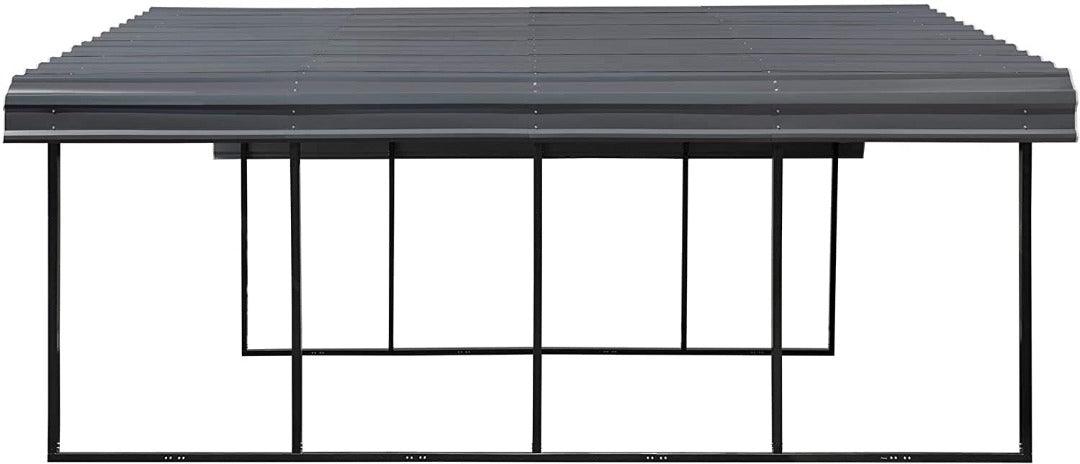 Arrow Storage All Weather Metal Carport with Steel Roof Panels - Versatile Shade - Senior.com Storage Shelters