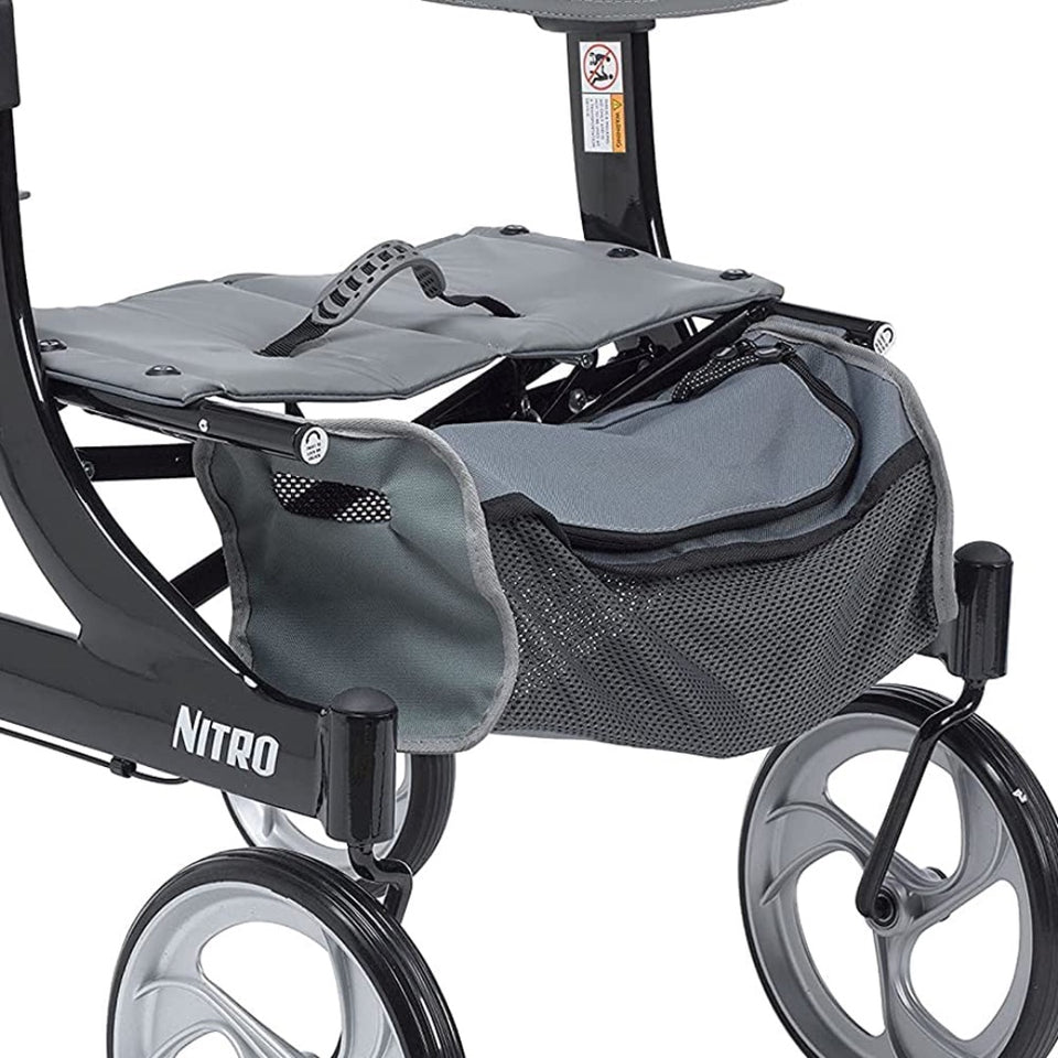 Drive Medical Nitro Euro Style Rollator Rolling Walker Hemi Height