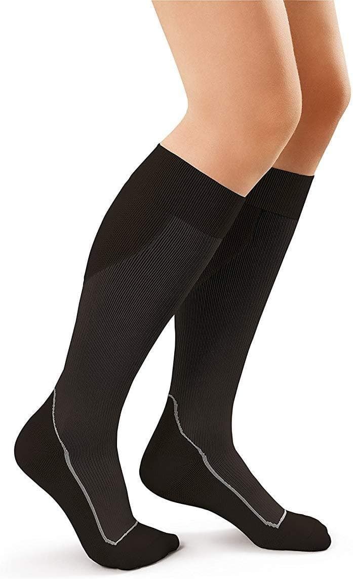 JOBST Activewear Compression Socks, 20-30 mmHg, Knee High, Small, Black