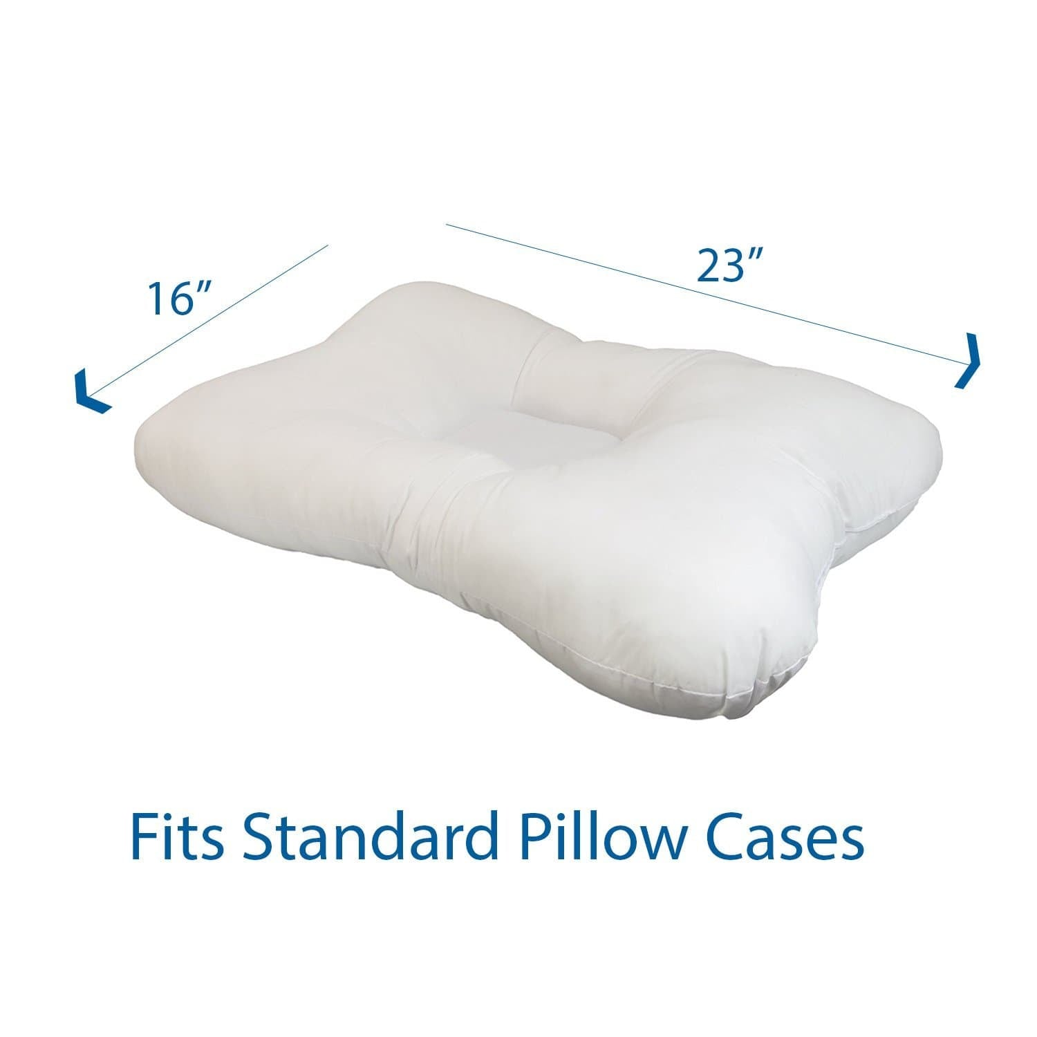 Roscoe Cervical Pillow and Neck Pillow For Sleeping - Indented Contour - 16" x 23", Firm - Senior.com Pillows
