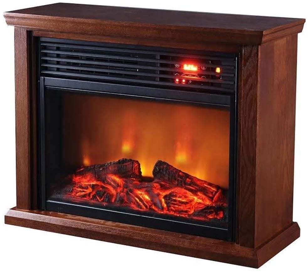 Sunheat Thermal Wave Dark Oak Infrared Electric Portable Fireplace - Senior.com Heaters & Fireplaces