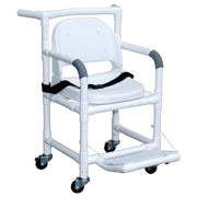 MJM International PVC Geri Transfer Chair with Safety Belt - Senior.com PVC Shower Chairs