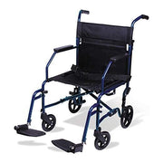 Carex Folding Transport Wheelchair with Foot Rests -  19 inch Seat - Senior.com Transport Chairs