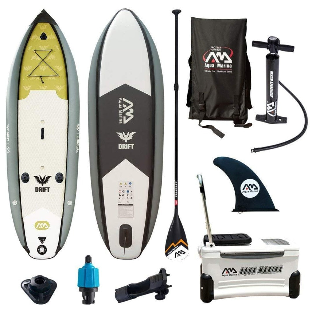 Aqua Marina Drift Fishing Inflatable Stand-up Paddle Board with Fish Cooler & Fishing Rod Holders - Senior.com Stand Up Paddle Boards