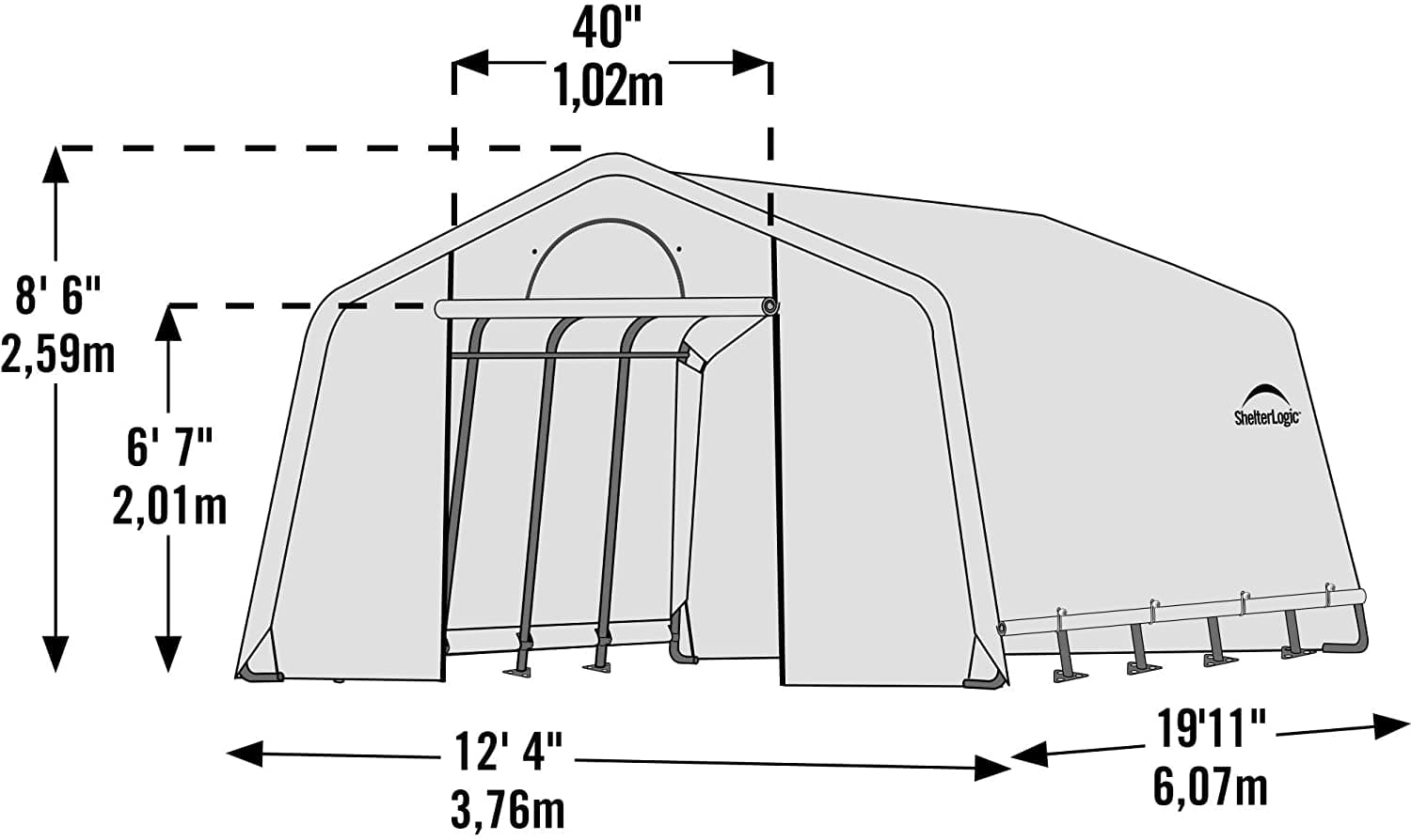ShelterLogic GrowIT High Arch Walk Through Greenhouse with Heavy Duty Steel Metal Frame - Senior.com Greenhouses