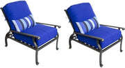 Sahara Laced Patio Club Recliner with Sunbrella - Set of 2 - Senior.com Patio Furniture