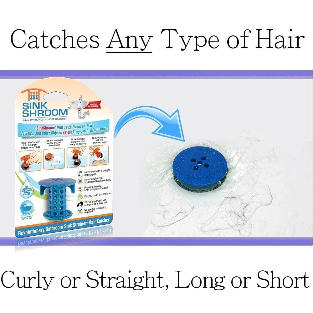 SinkShroom The Revolutionary Sink Drain Protector Hair Catcher/Strain