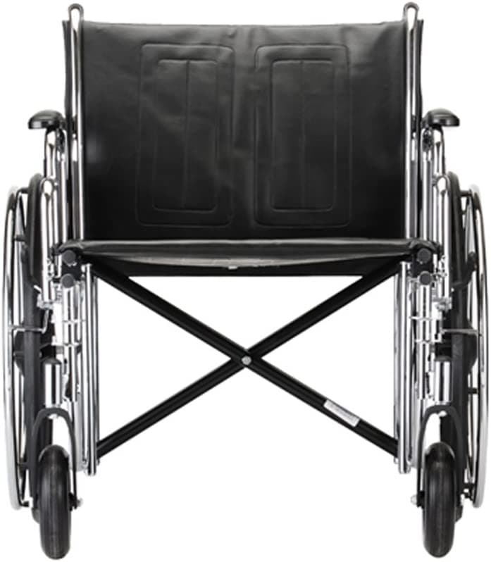 Nova Medical Extra Wide 22" Steel Wheelchair with Detachable Full Arms - Senior.com Wheelchairs