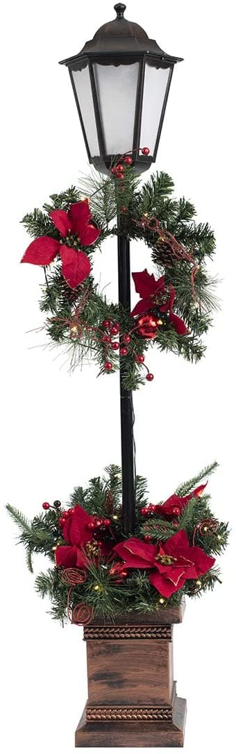 Quality Craft Lamp Post with Planter Base Holiday Decoration - Black - Senior.com Lamps