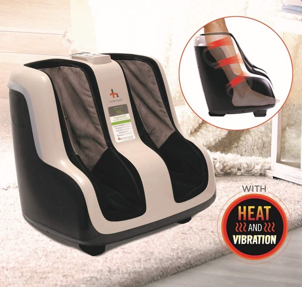 Human Touch Reflex SOL Foot and Calf Relaxation Shiatsu Massager with Heat and Vibration - Senior.com Foot Massagers