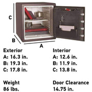 SentrySafe Fireproof and Waterproof Safe with Dial Combination - 1.23 Cubic Feet - Senior.com Security Safes