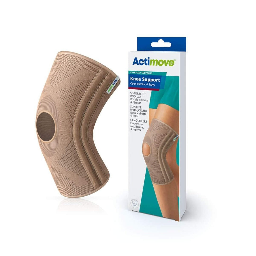 Actimove Knee Support Open Patella & 4 Stays Compression Sleeve - Senior.com Knee Support