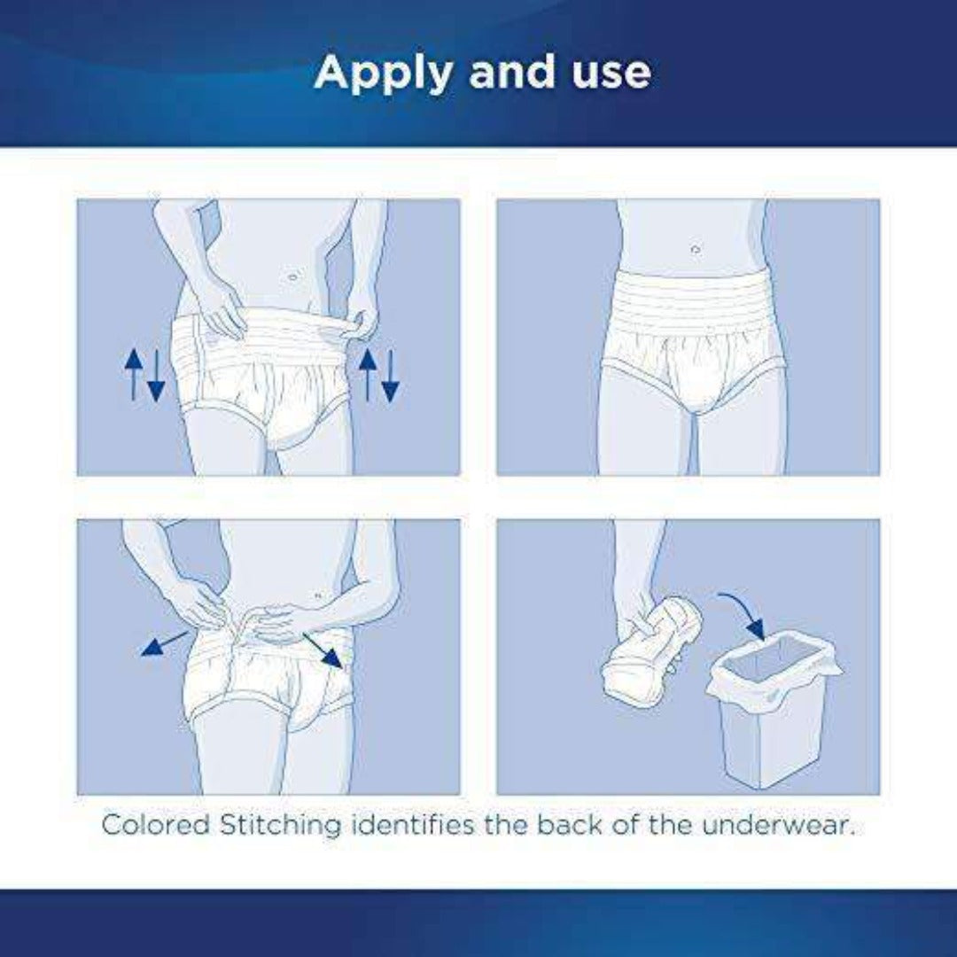 Attends Bariatric Unisex Protective Underwear with DermaDry Technology - XX-Large - Case of 48 - Senior.com Incontinence