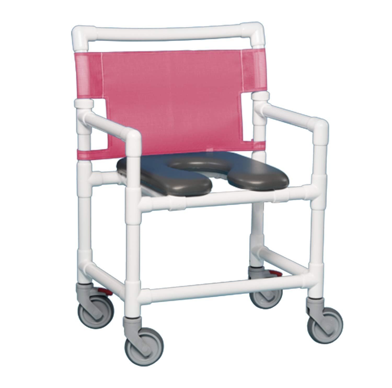 Pvc shower best sale chair on wheels