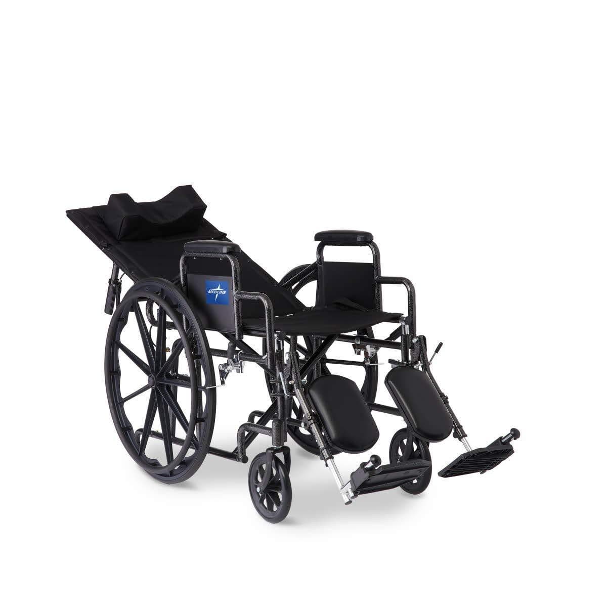 Medline Guardian Folding Reclining Wheelchairs - Desk-Length Arms & ELR - Senior.com Reclining Wheelchairs