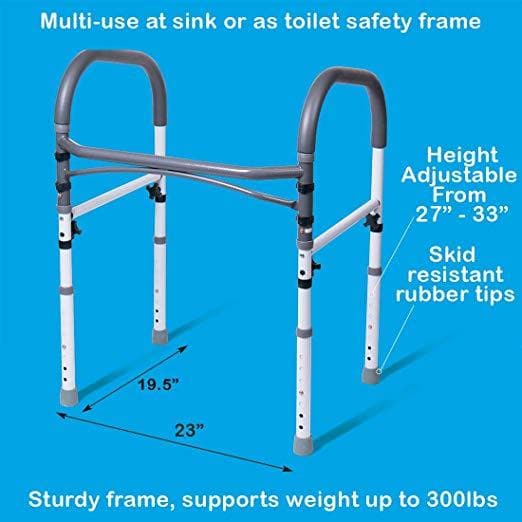 Carex Toilet Safety Rails & Standing Aid - Senior.com Toilet Safety Frames