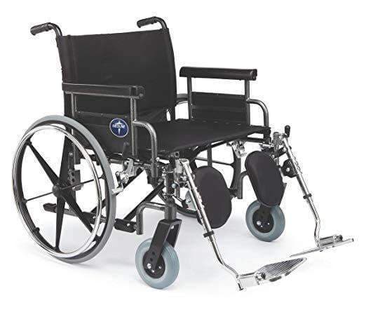 Medline Excel Shuttle Bariatric Extra Wide Transport Wheelchairs - Senior.com Wheelchairs