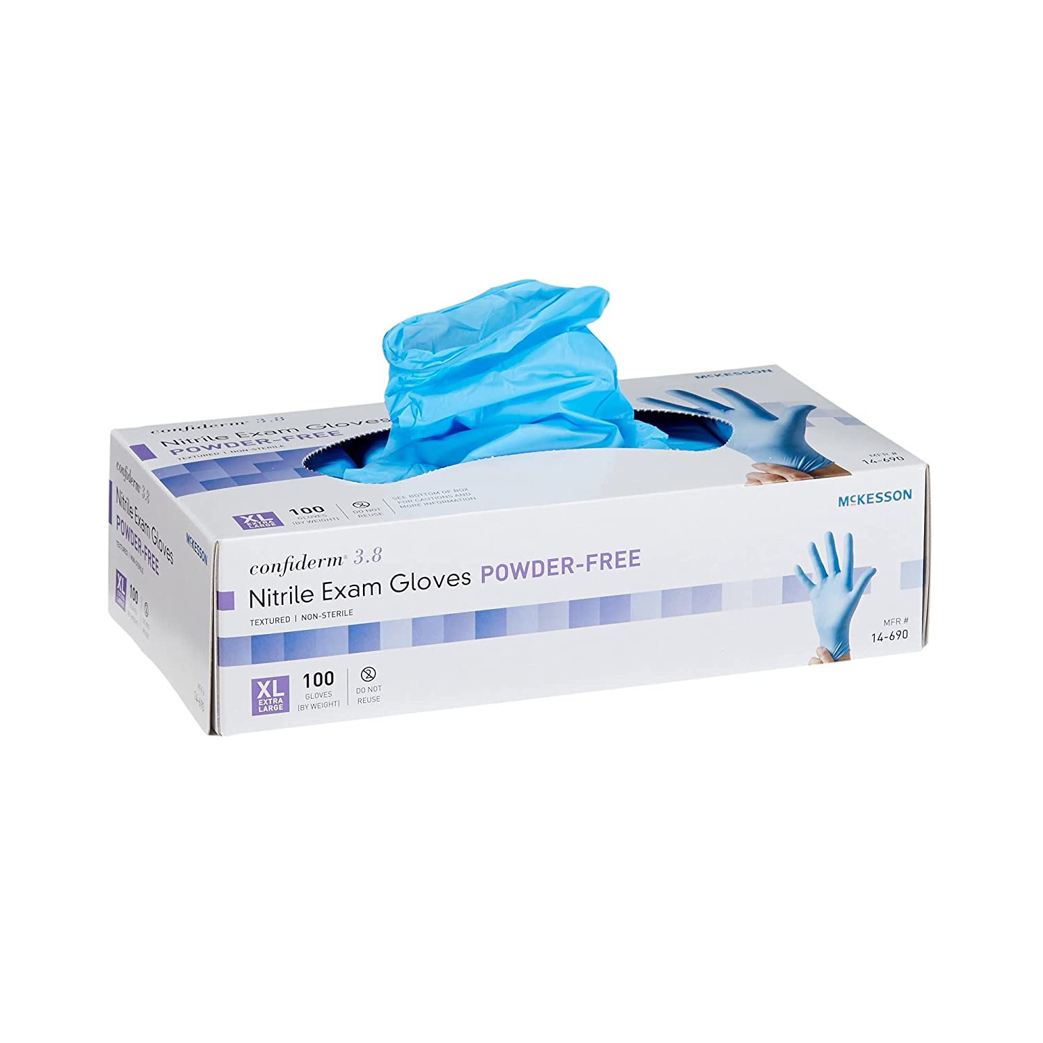 McKesson Confiderm® Nitrile Exam Gloves - NonSterile Standard Cuff Length - Senior.com Nitrile Gloves