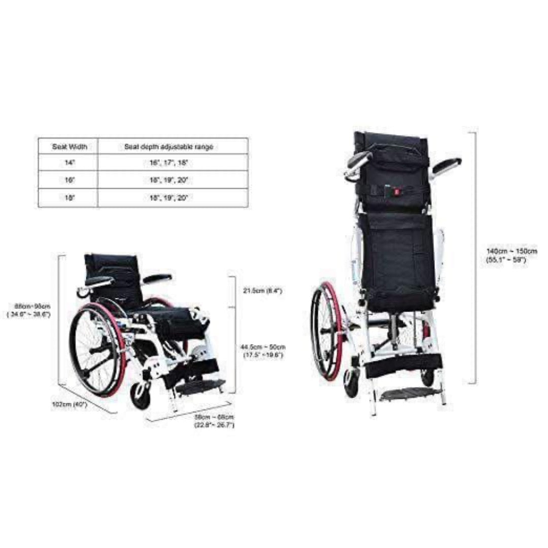 Foldawheel Pegasus II Lightest Standing Semi Powered Portable Wheelchair - Only Weighs 77 lbs - Senior.com Power Chairs