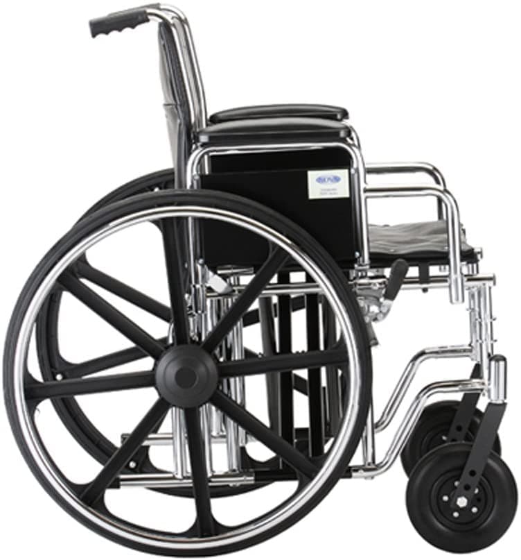 Nova Medical Extra Wide Steel Wheelchair with 24" Seat and Detachable Arms - Senior.com Wheelchairs