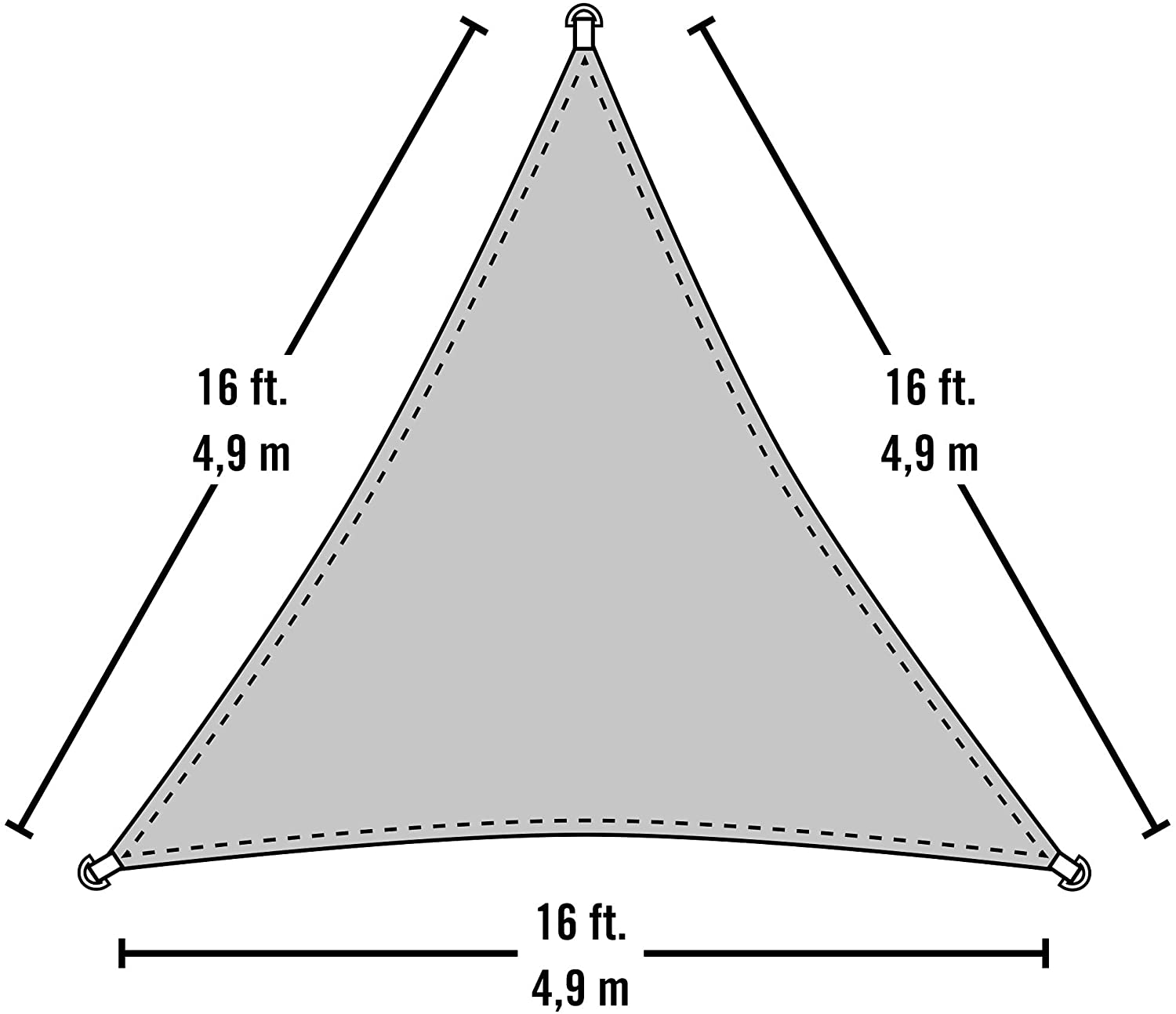 ShelterLogic Triangle & Square Outdoor Shade Sails - Thick 230 GSM - Senior.com Canopies