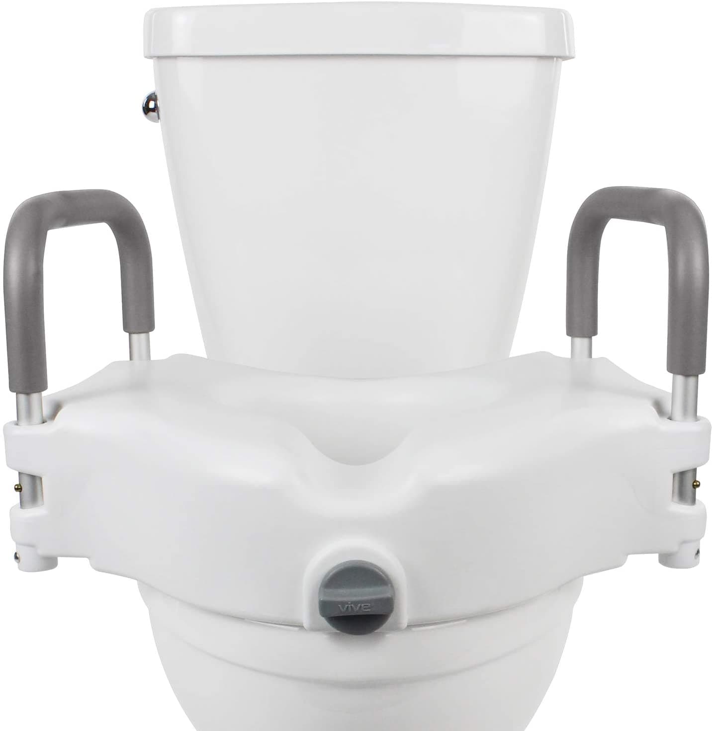 Vive Health Raised Toilet Seat with Arms - Clamp On Style - Adds 5" - Senior.com Raised Toilet Seats