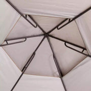 ShelterLogic Magnolia Hexagonal Gazebo with Curtains - Bronze 11' x 11' - Senior.com Gazebos