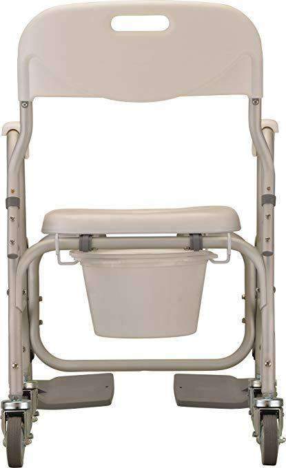 Nova Medical Deluxe Shower Chair and Commode with Wheels - Senior.com Commodes