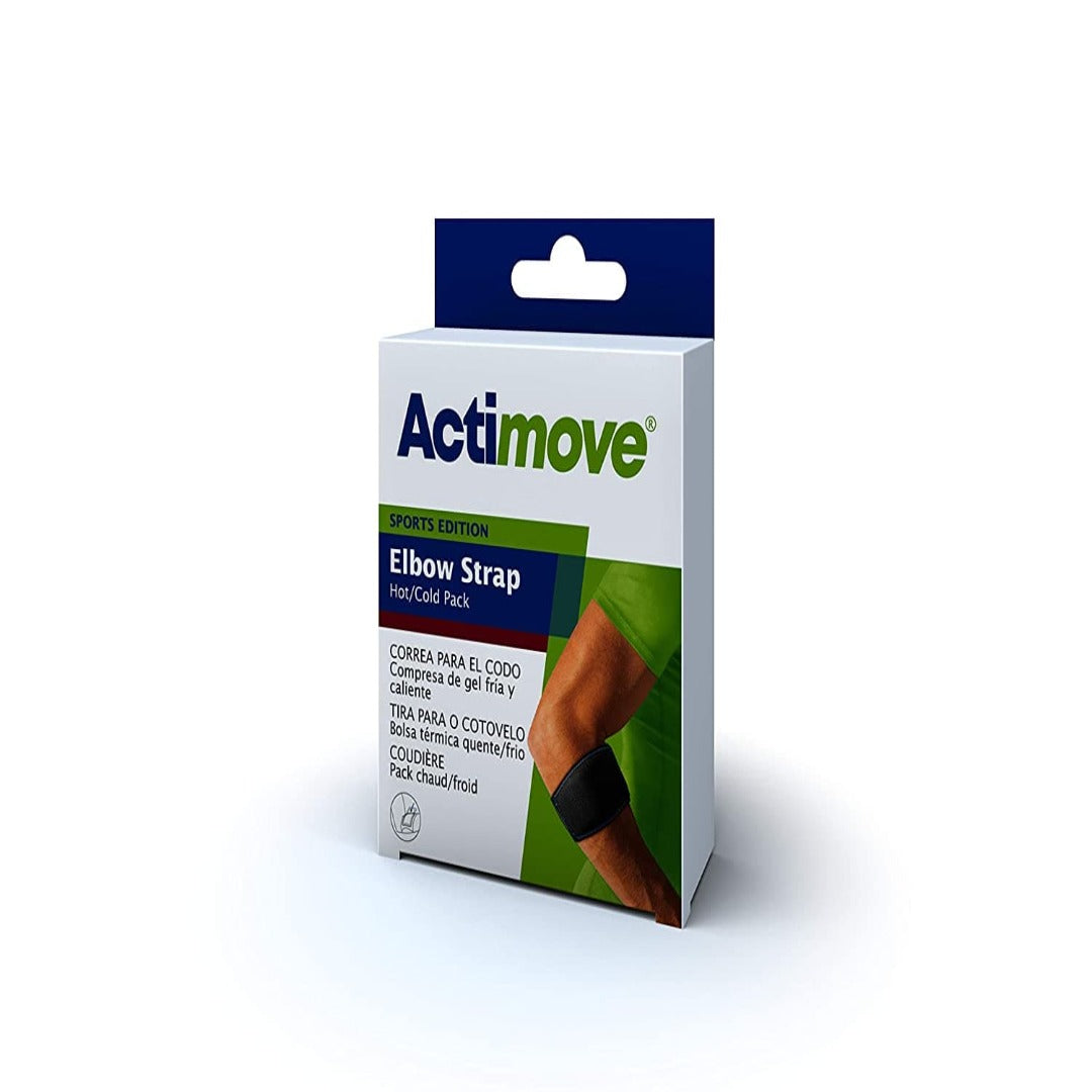 Actimove Elbow Strap Hot/Cold Pack Universal - Golfers Elbow Pain Relief - Senior.com Elbow Support
