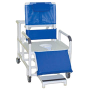 MJM International HD PVC Bariatric Reclining Shower Chair with Elevated Leg Rest and Slide Out Footrests - Senior.com Shower Chairs