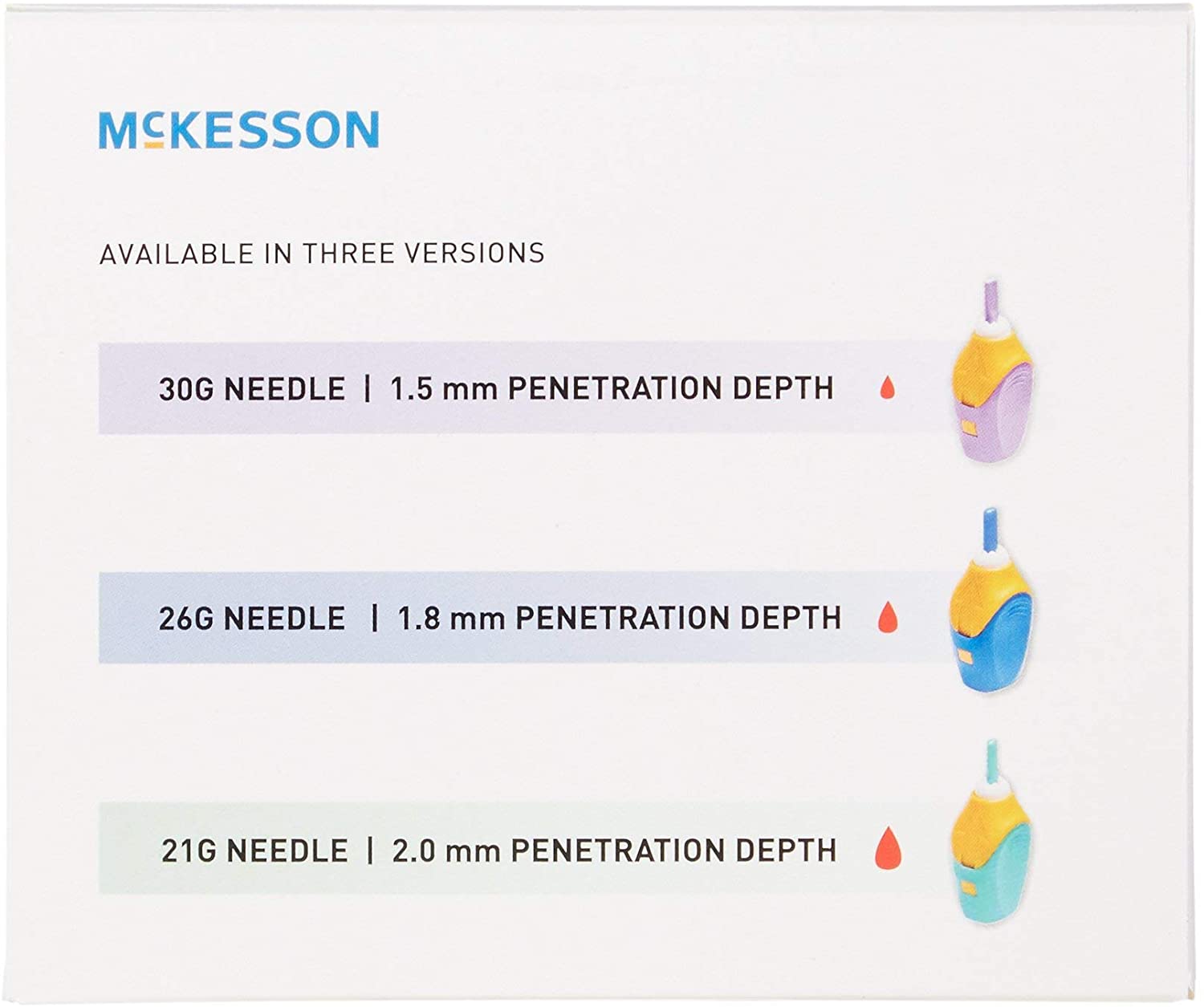 McKesson Push Button Activated Safety Lancets - 26G - 1.8 mm Depth 1 - Senior.com Lancets