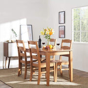 Vifah Elsmere Indoor 5-Piece Wood Ladderback Chair Dining Set - Senior.com Indoor Dining Sets