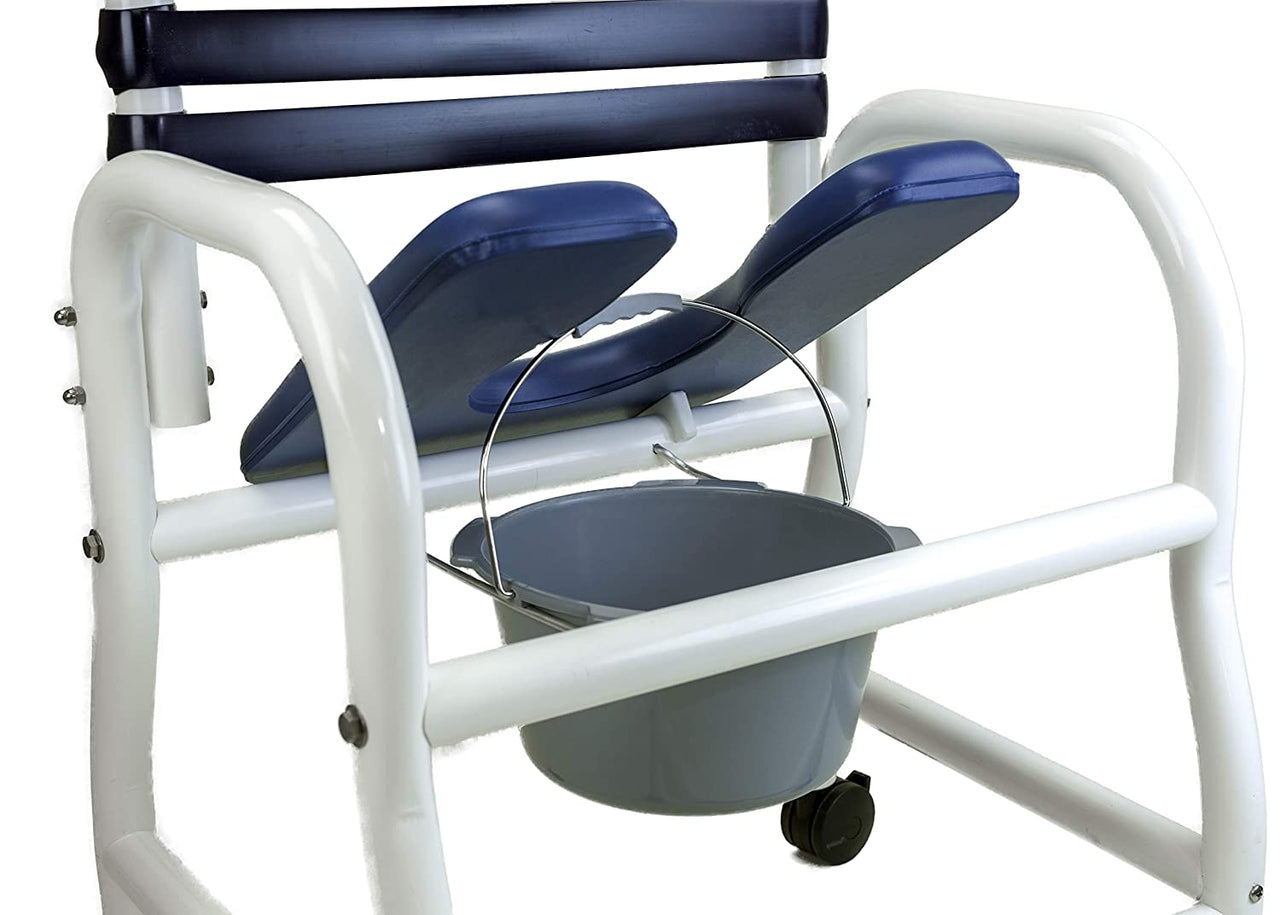 Mor-Medical Deluxe PVC Shower Commode Chair - 22" Seat - Senior.com PVC Shower Chairs