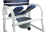 Mor-Medical XL Heavy Duty Deluxe PVC Shower Commode Chair - 610 lb Cap - Senior.com PVC Shower Chairs