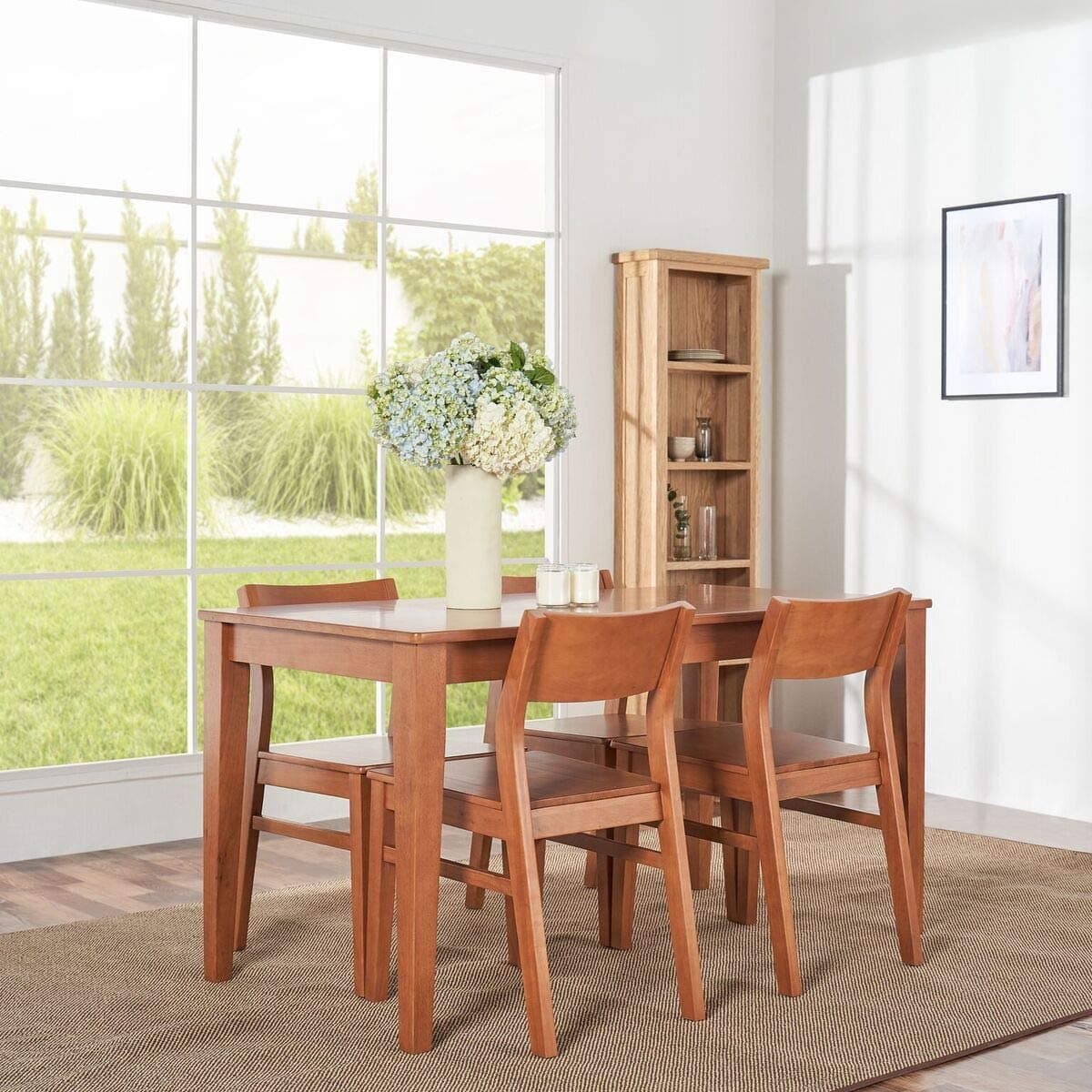 Vifah Elsmere Indoor 5-Piece Wood Curve Chair Dining Set - Senior.com Indoor Dining Sets