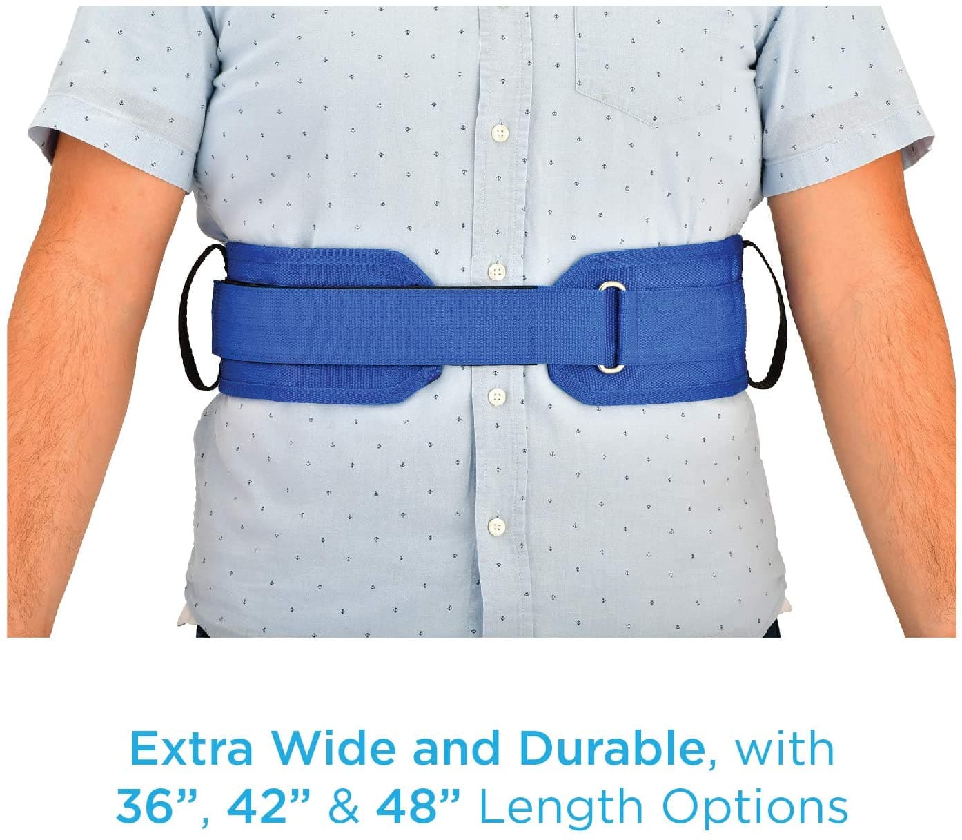 Nova Medical Transfer Belt with Grip Handles - 3 Extra Wide Size Options - Senior.com Gait Belts